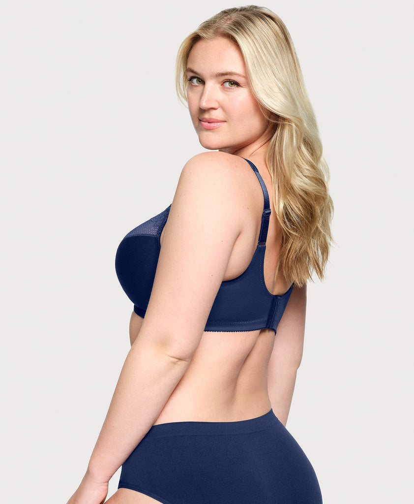 Soutien-gorge Glamorise Magiclift - Sans Armatures, Bleu, Taille 115L | Technologie Lift, Bretelles Rembourrées, Pour Forte Poitrine