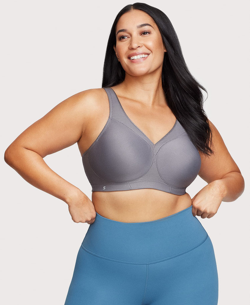 MagicLift Seamless Sports Bra Charcoal Gray Glamorise