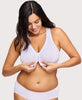 Front-Closure Cotton T-Back Comfort Bra White