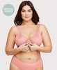 Front-Closure Stretch Lace WonderWire Bra Apricot