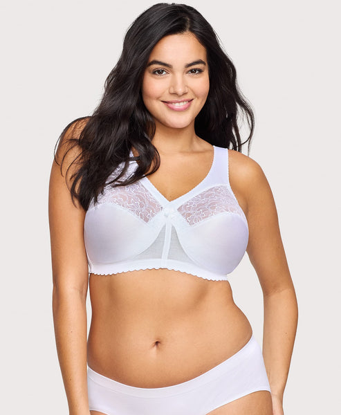 1000 MagicLift Full Figure Support Wireless Soft Cup Bra - White – Purple  Cactus Lingerie