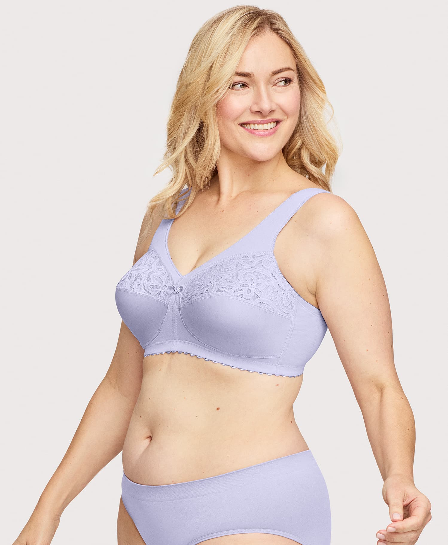 Glamorise Womens Magiclift Cotton Support Wirefree Bra 1001 Café 54dd :  Target