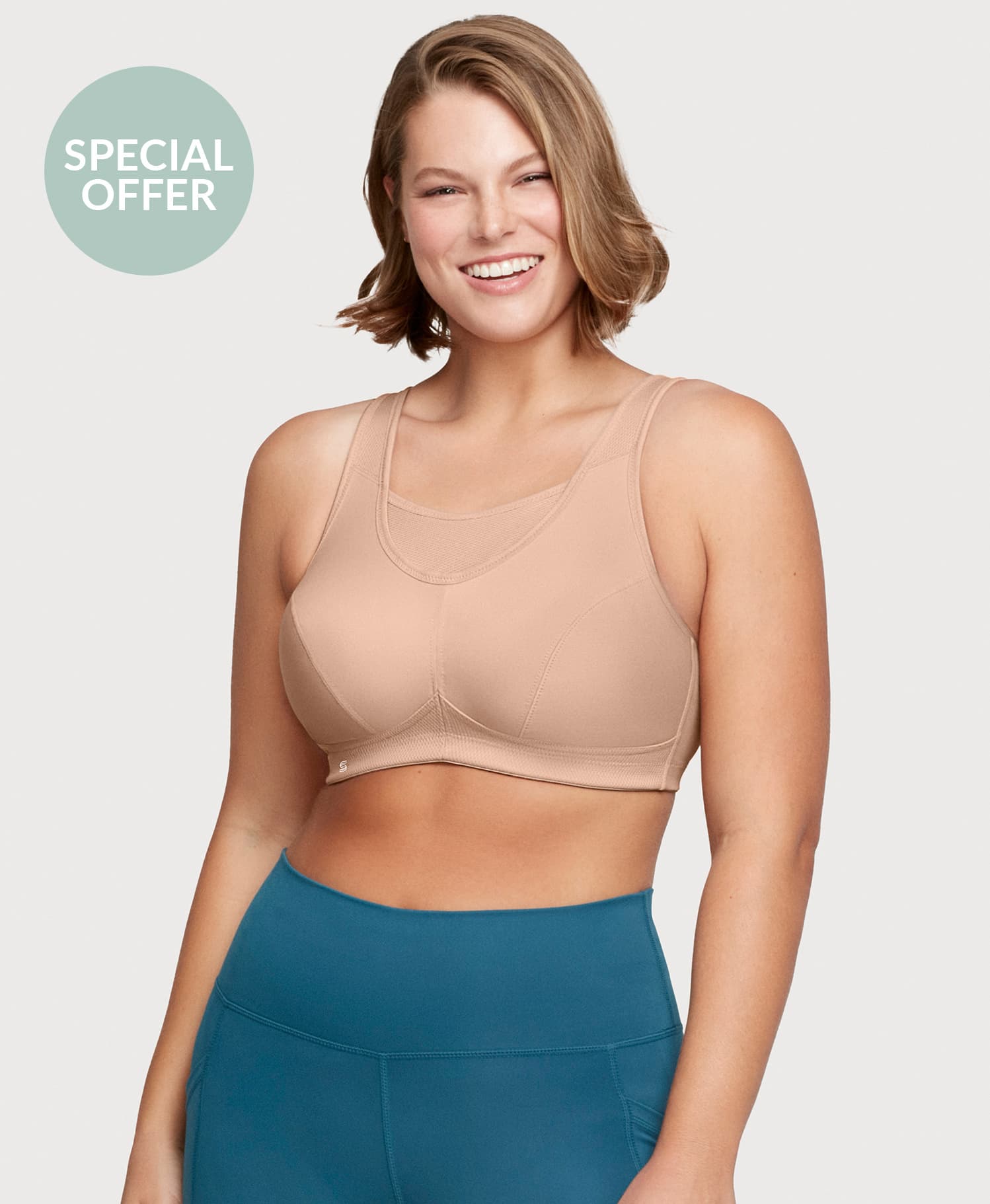 No Bounce Camisole Sports Bra Cafe