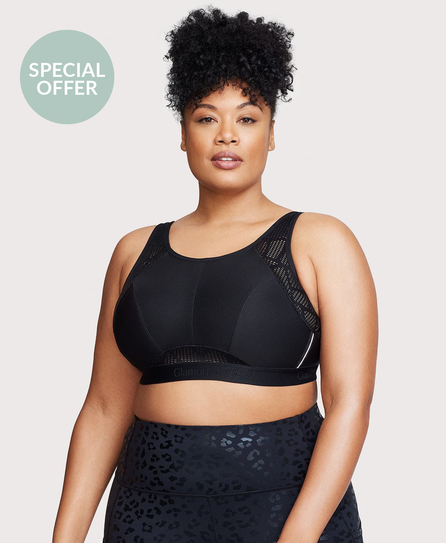 No Sweat Mesh Sports Bra