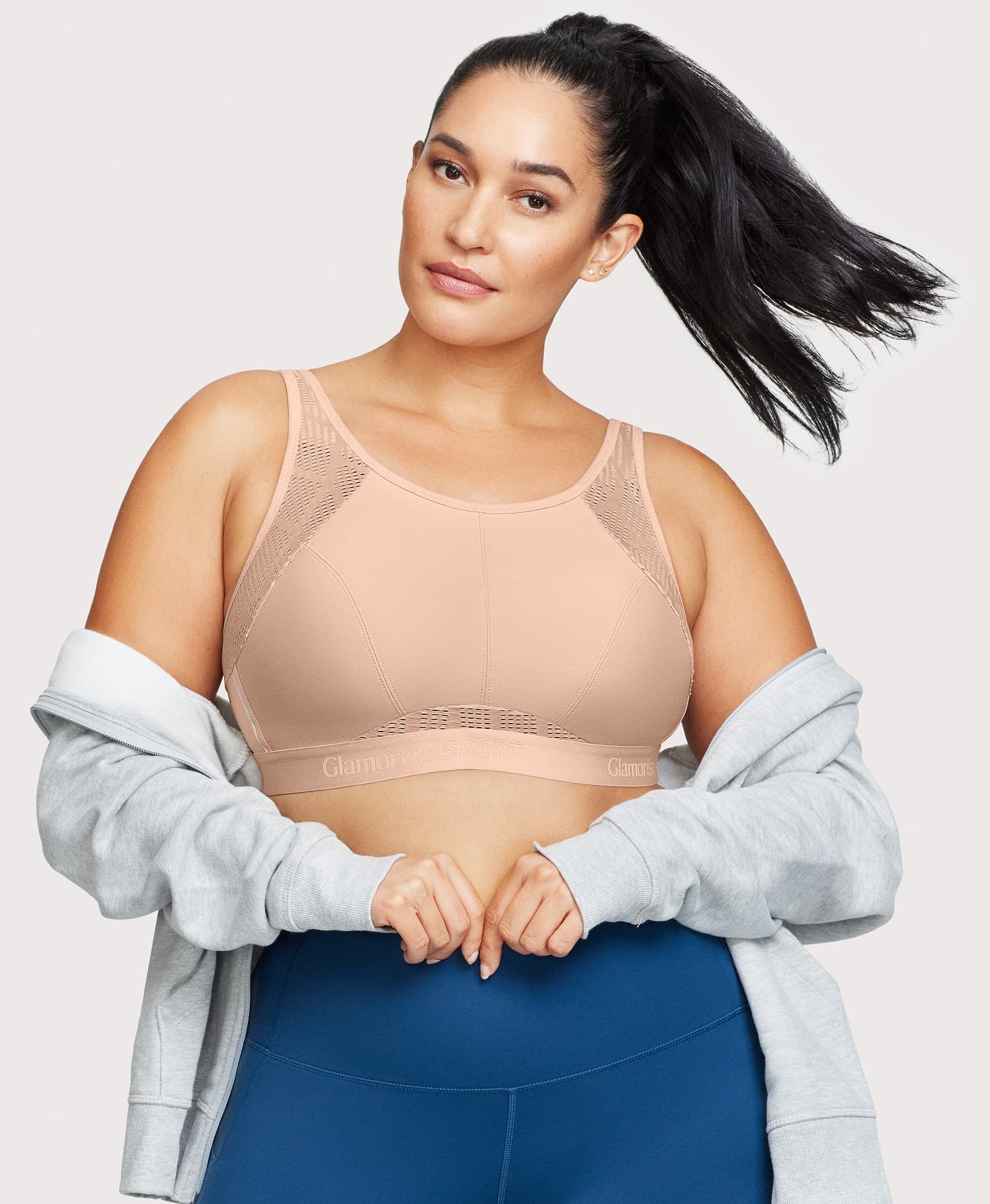 Glamorise Women's Plus Size T-Shirt Bra with Seamless Straps Rose Size 44H  s for sale online