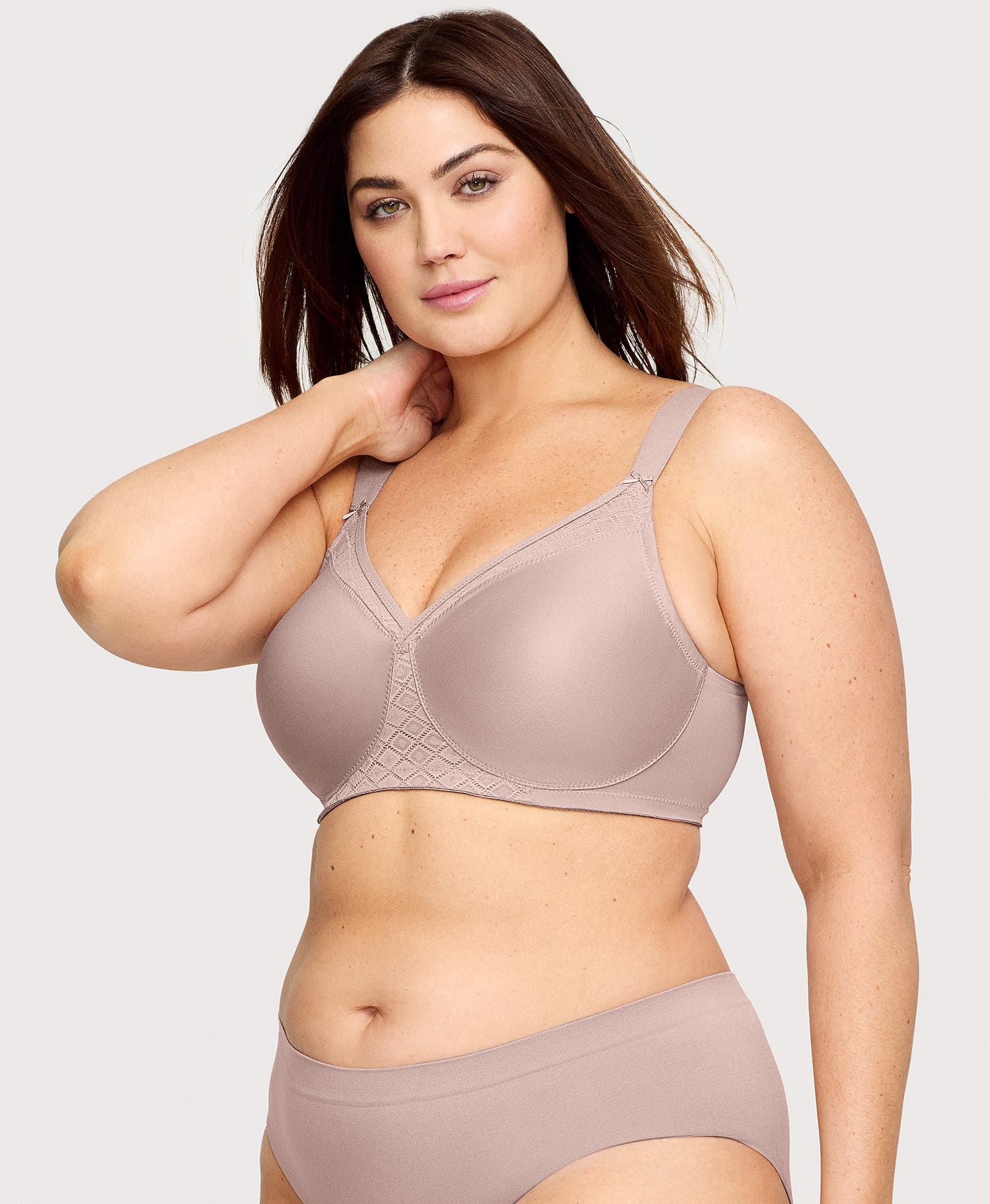 Glamorise MagicLift Seamless Support T-Shirt Bra Taupe Glamorise
