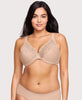 Low Cut WonderWire Lace Bra Cafe