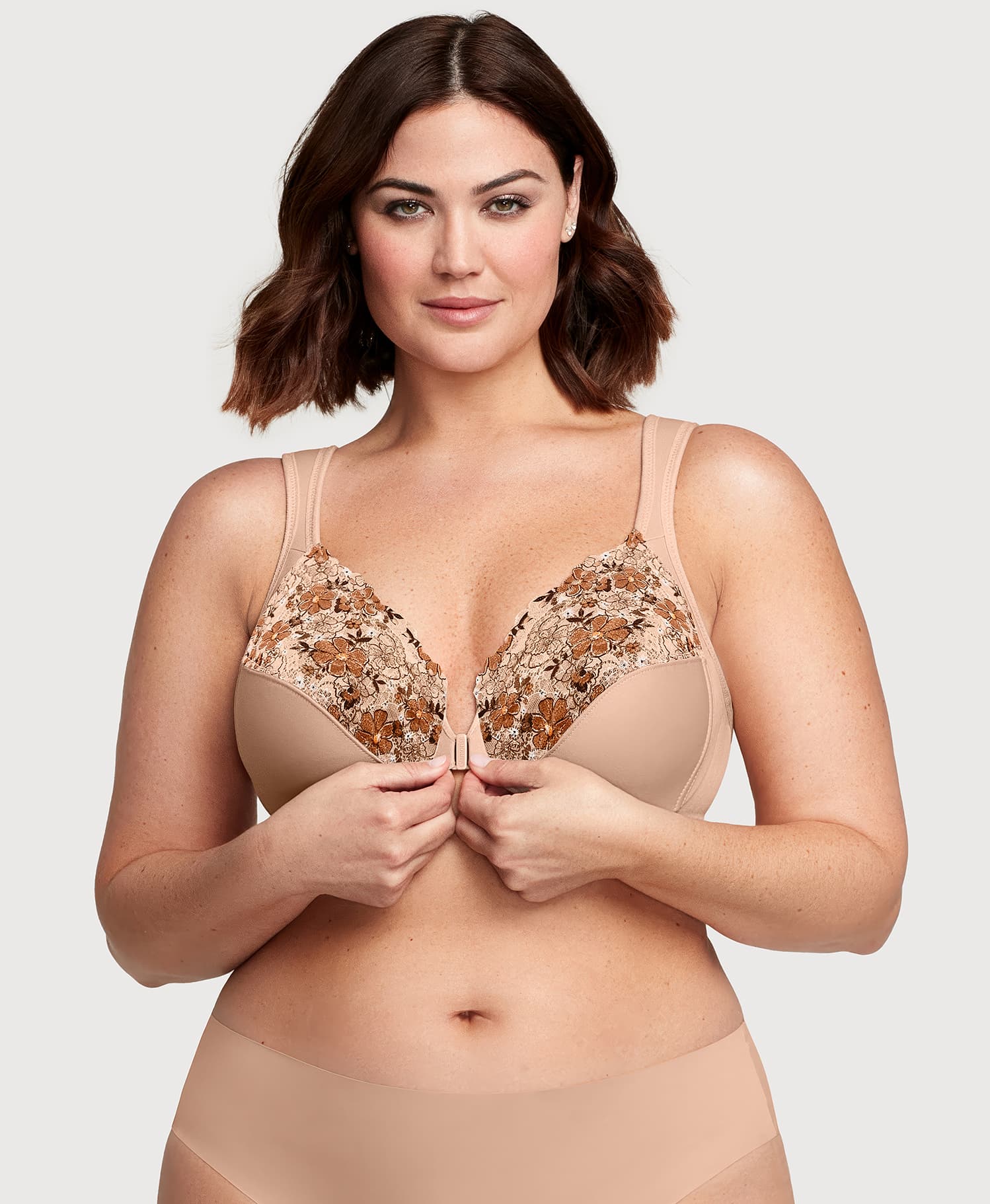 Glamorise Elegance Front Close Underwire Bra Reggiseno a Coppa Piena Glamorise Elegance Front Close Underwire Bra Reggiseno a Coppa Piena