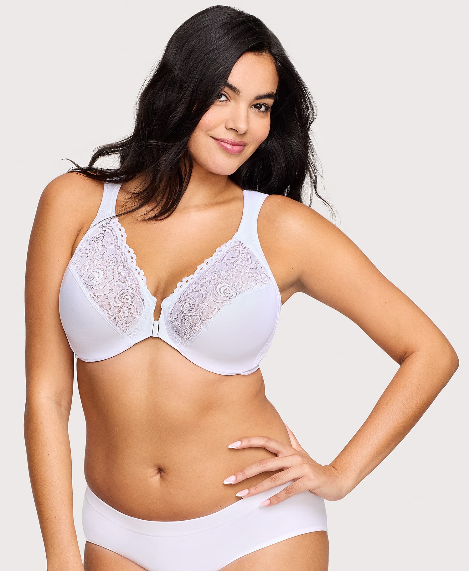 Comfort Lace Floral Underwire Bra, Comfortable Bra with No-Poke Wire,  Full-Coverage T-Shirt Bra Lingerie Everyday Bra