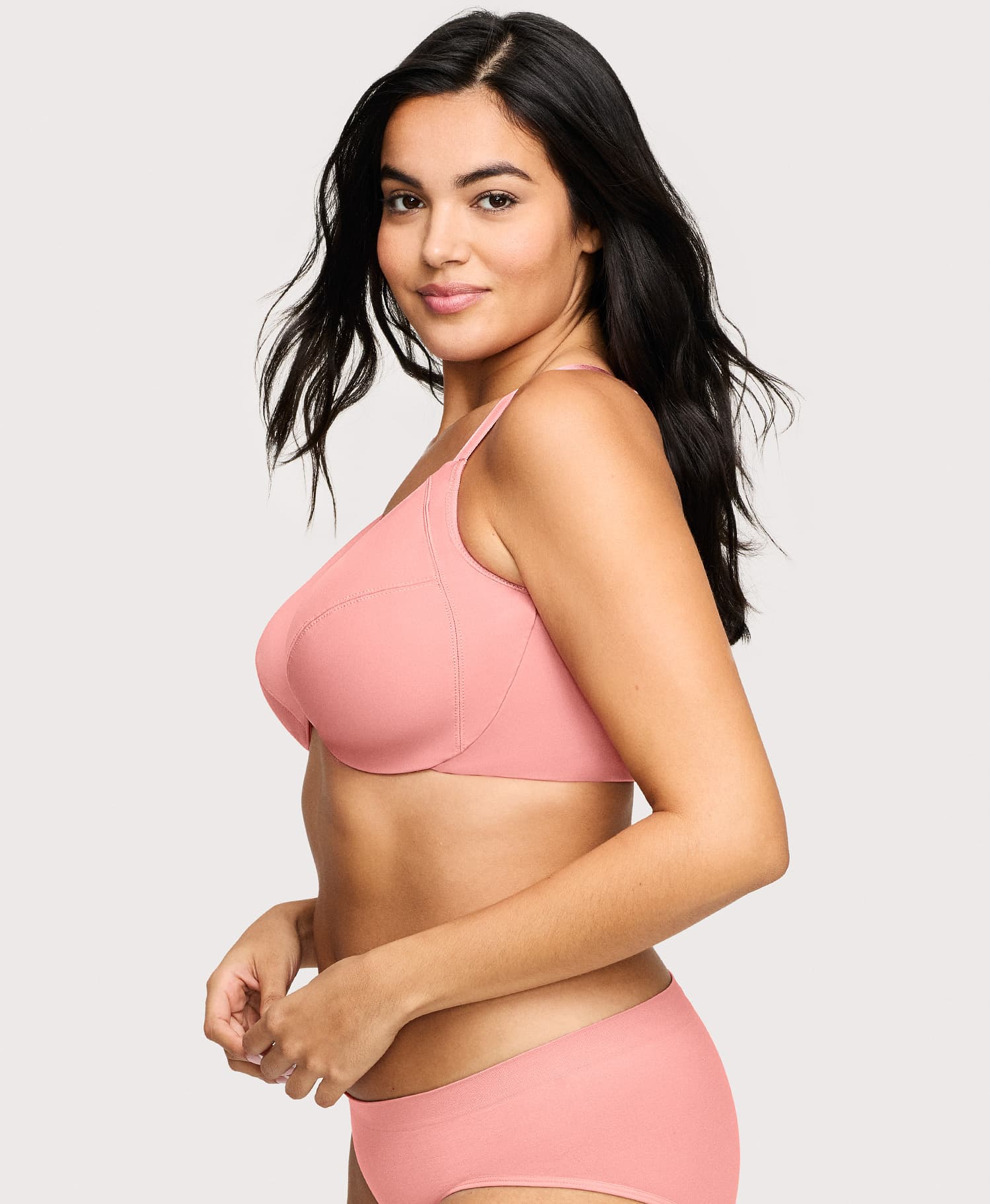 Front-Closure Smoothing WonderWire Bra Apricot