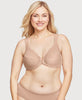 Front-Closure Posture Back WonderWire Lace Bra Cafe
