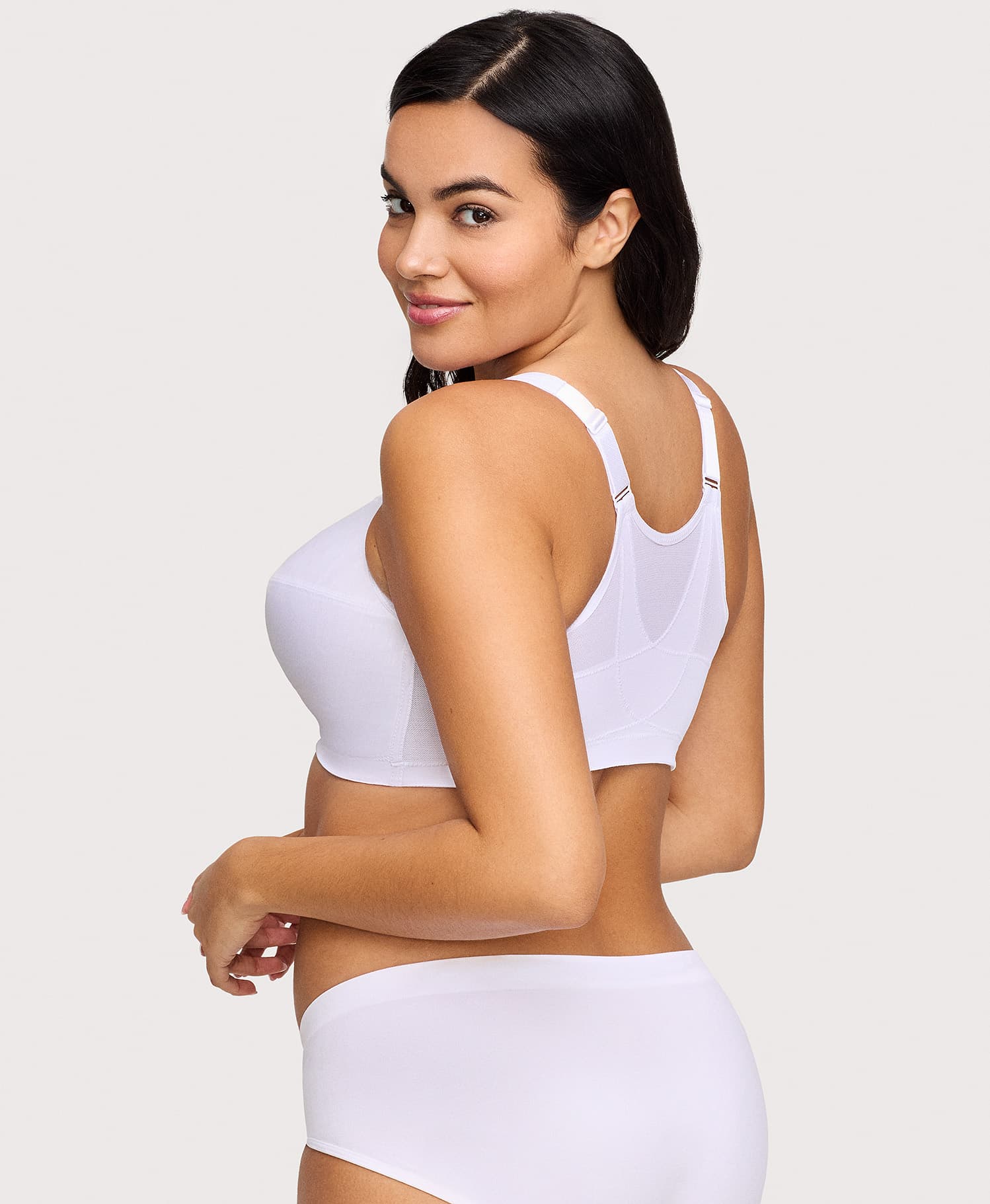 Women Plus Size Ultra-Thin Large Sports Bra Cup Tops White 36F