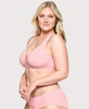 Front-Closure Cotton T-Back Comfort Bra Pink Blush