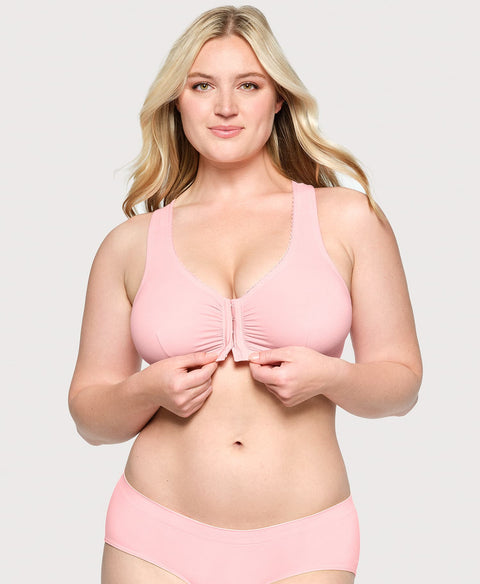 Front-Closure Cotton T-Back Comfort Bra