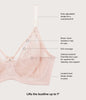 Retro Chic Full Figure Underwire Bra Rose Dust