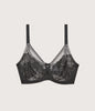 Retro Chic Full Figure Underwire Bra Black