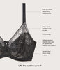 Retro Chic Full Figure Underwire Bra Black
