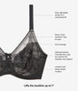 Retro Chic Full Figure Underwire Bra Black