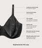 Back Appeal® H-K Cup Underwire Bra Black
