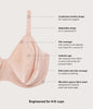 Back Appeal® H-K Cup Underwire Bra Rose Dust