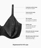 Back Appeal® H-K Cup Underwire Bra Black