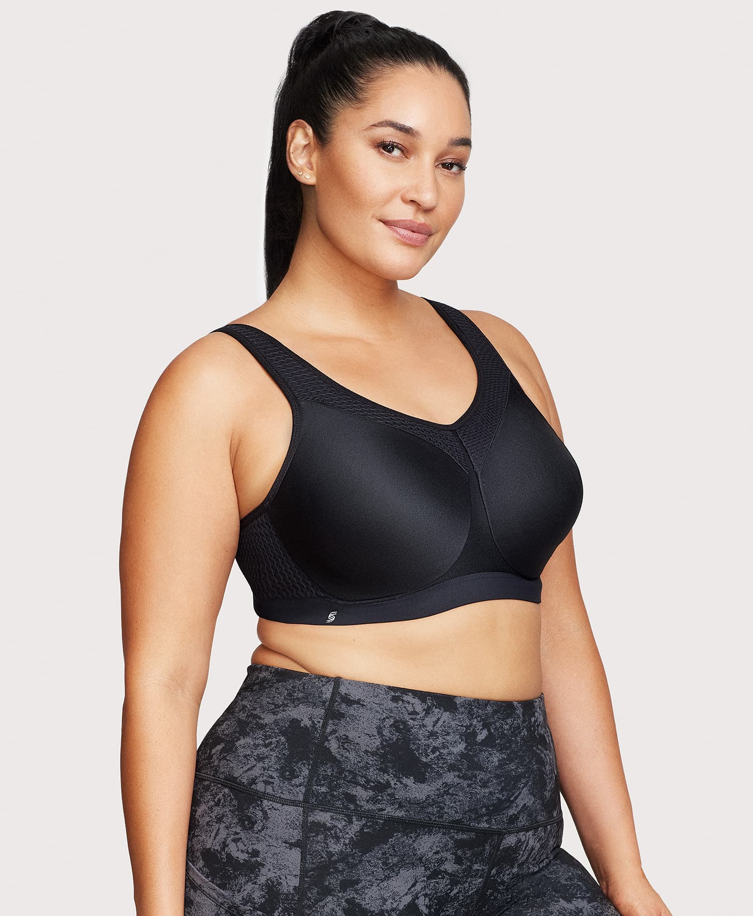 38d Model High Impact Underwire Sports Bra Black | Glamorise