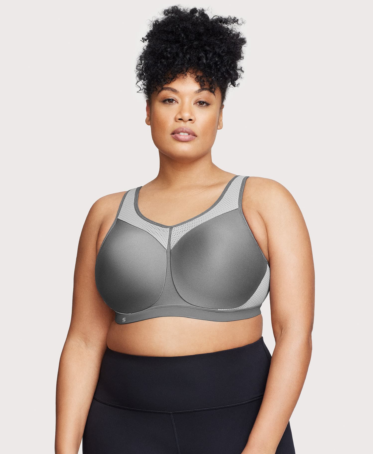 Glamorise High Impact Underwire Sports Bra Gray Glamorise