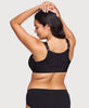 Front-Closure Stretch Lace Posture Back WonderWire Bra Black