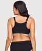 Front-Closure Stretch Lace Posture Back WonderWire Bra Black