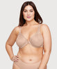 Front-Closure Stretch Lace Posture Back WonderWire Bra Cafe