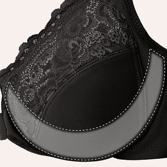 Lace Front Closure Posture Support Underwire Full Coverage Bra main image 1