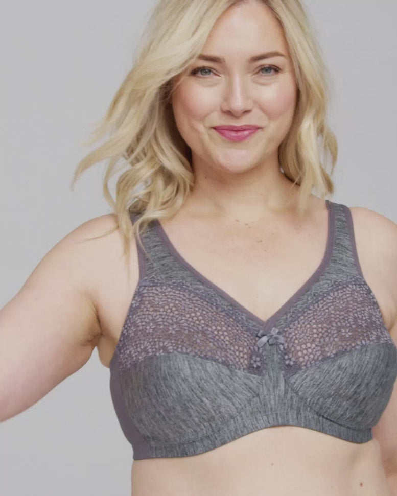 NECHOLOGY Wireless Bras With Support And Lift Women's Sheer Leaves