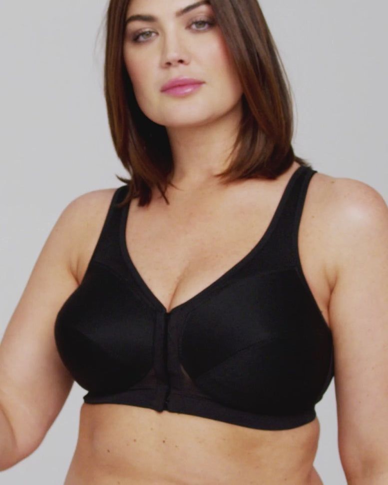 MagicLift Front-Closure Posture Back Bra Cafe Band, 36