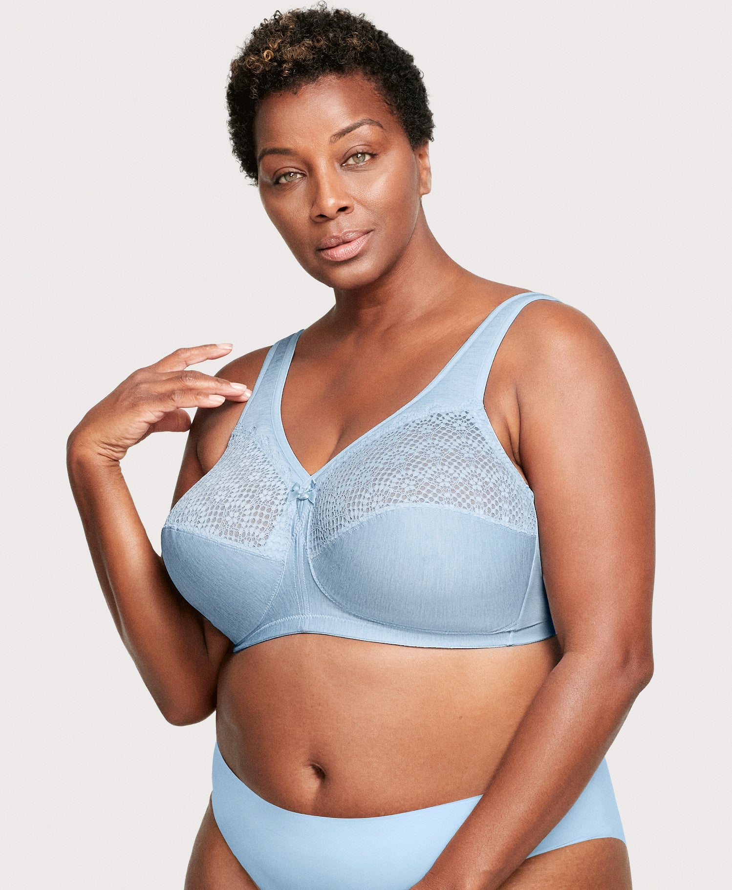 Curve Muse Plus Size Nursing Underwire Bra with drop-down cups (Pack of  3)-WHITE PRINT,LIGHT BLUE,CREAM-40DD