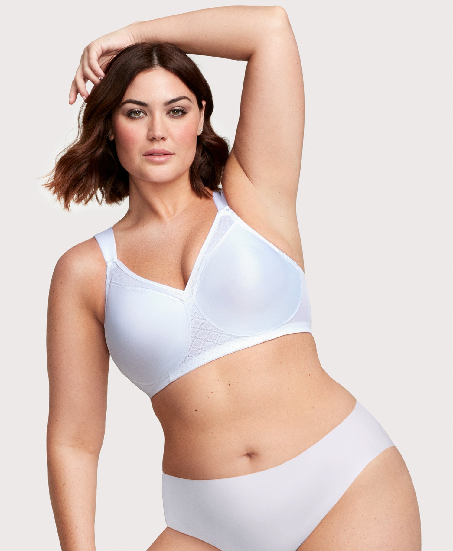 Glamorise White Bra with Lace