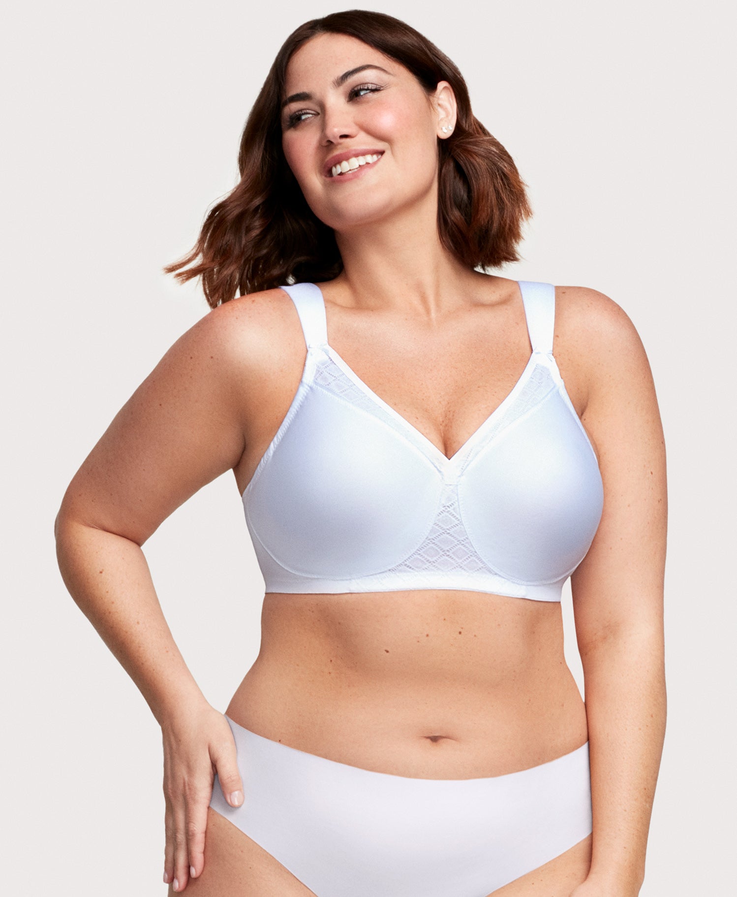 Glamorise Womens Full Figure Plus Size MagicLift Non-Padded Wirefree  T-Shirt Bra #1080 : : Clothing, Shoes & Accessories