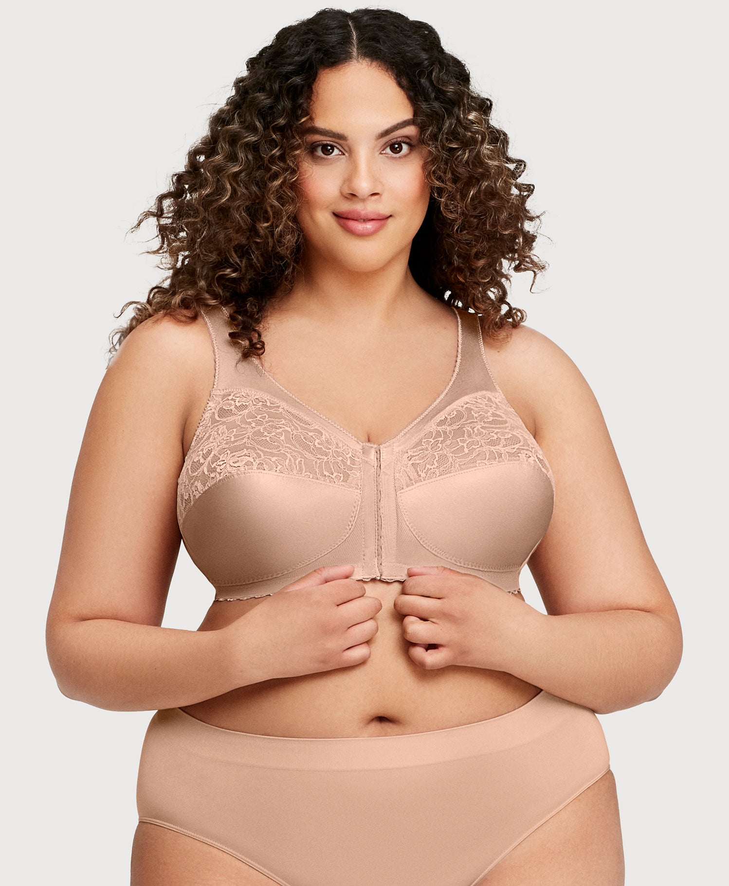Glamorise Plus Women's Magic Lift Front-Close Support Wireless Bra 1200 in  Pink Size DD • Price »