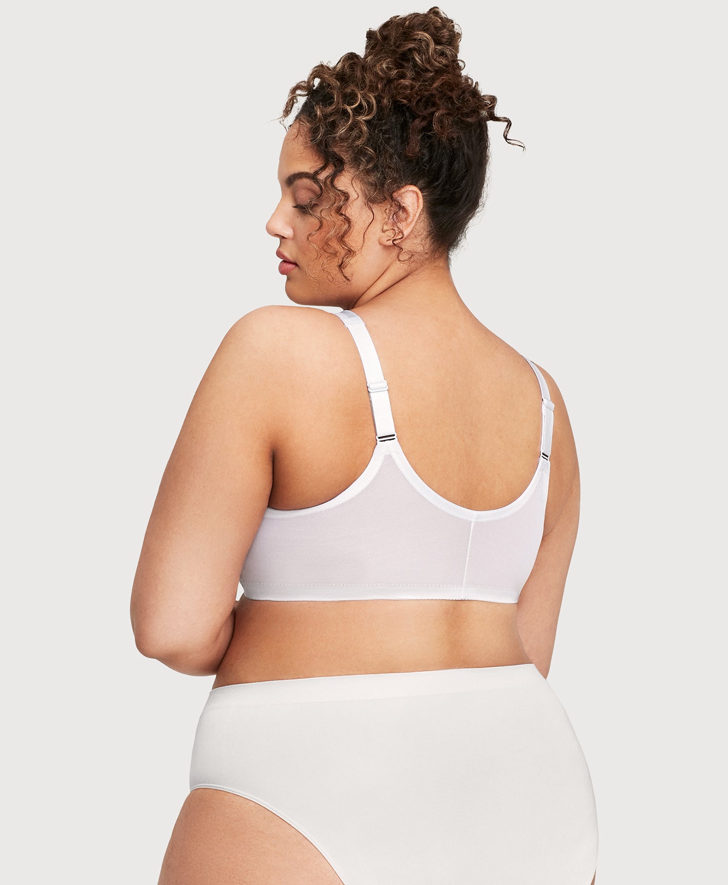 Glamorise Women's Plus-Size Complete Comfort Cotton T-Back Bra, White, 38DD/F