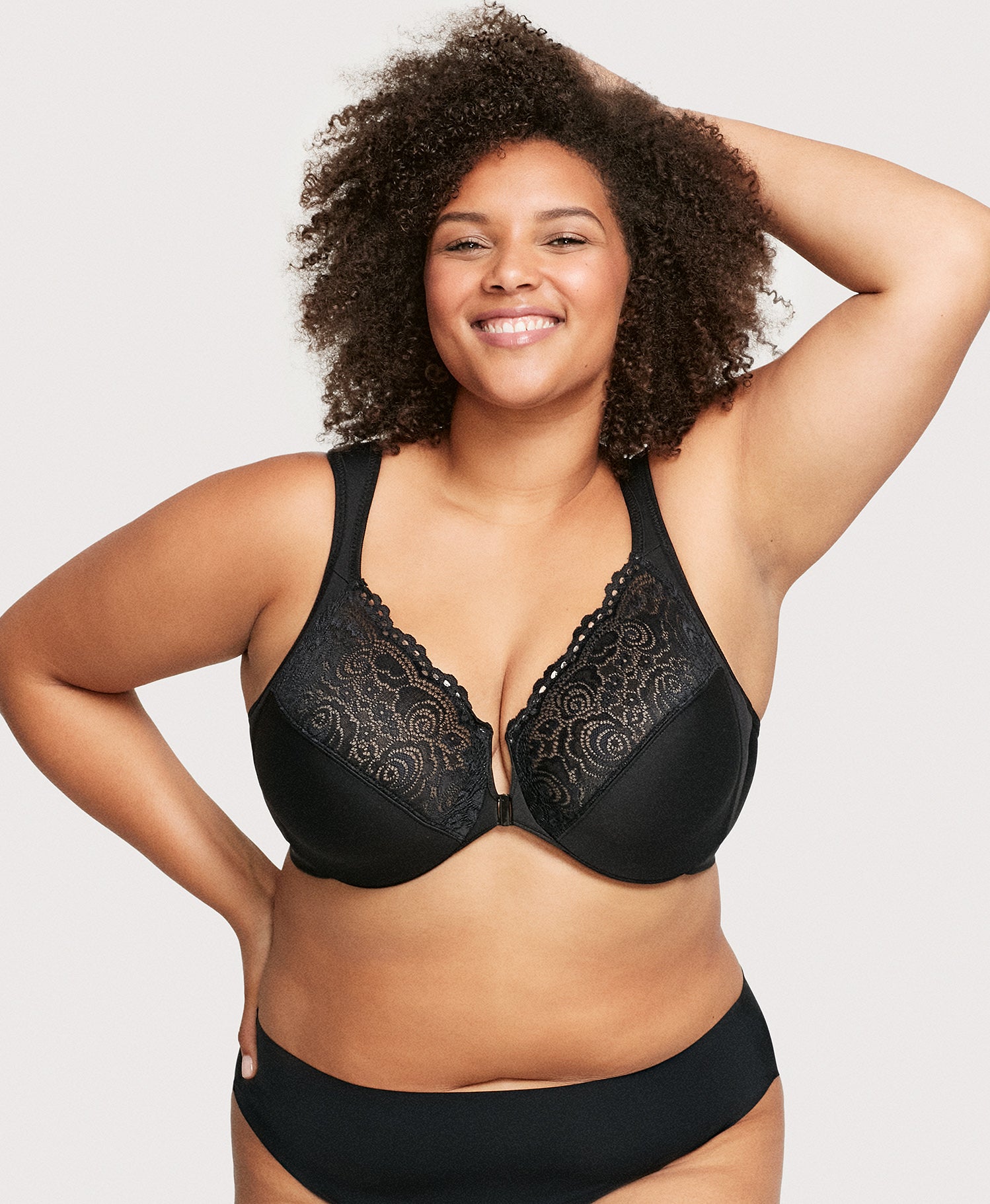 BRA PLUS SIZE GERMANY SOLID CUP UNDERWIRE SIDE WIRE BLACK 38,40,42