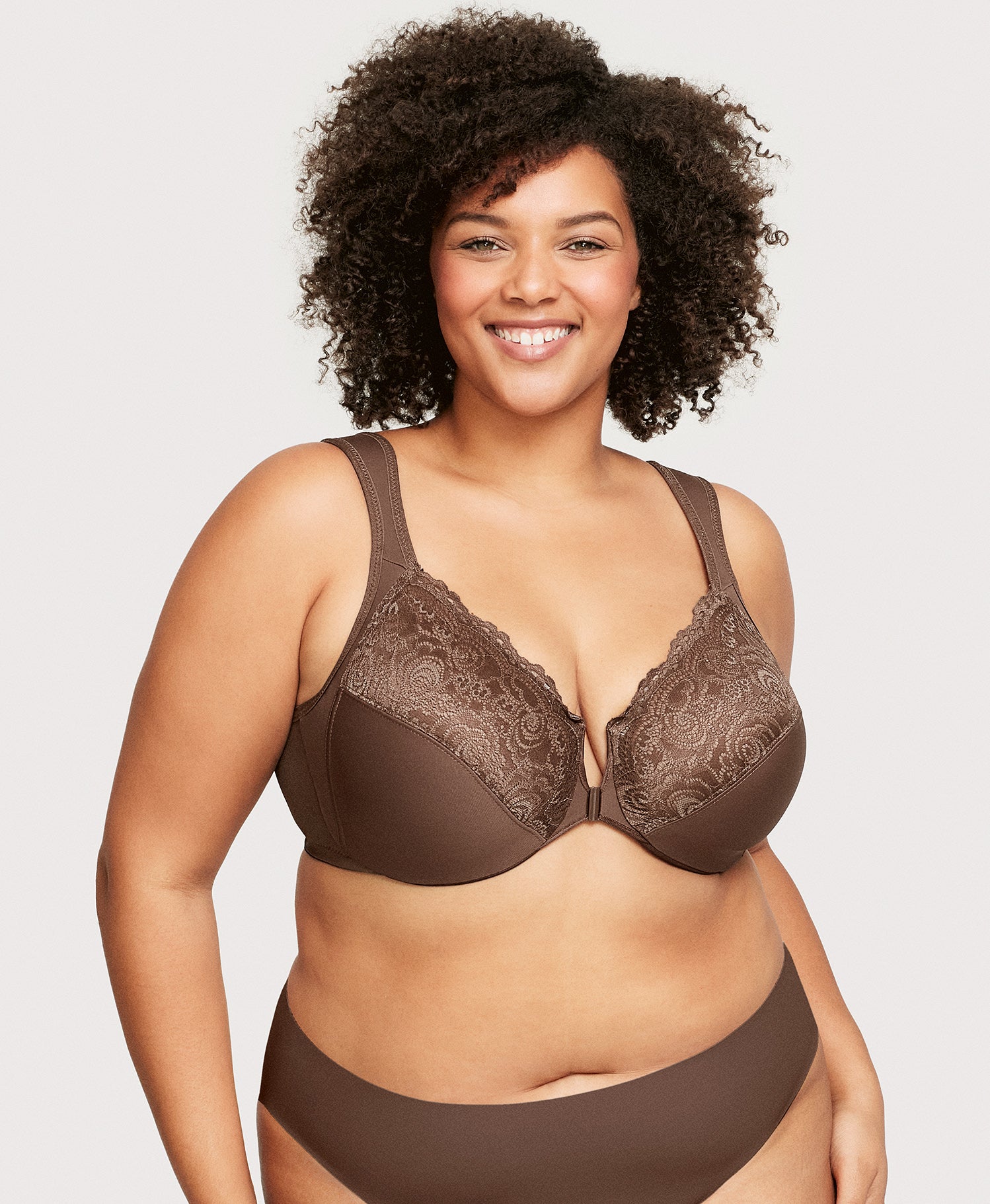 36F, Front Fastening Bra with Pockets