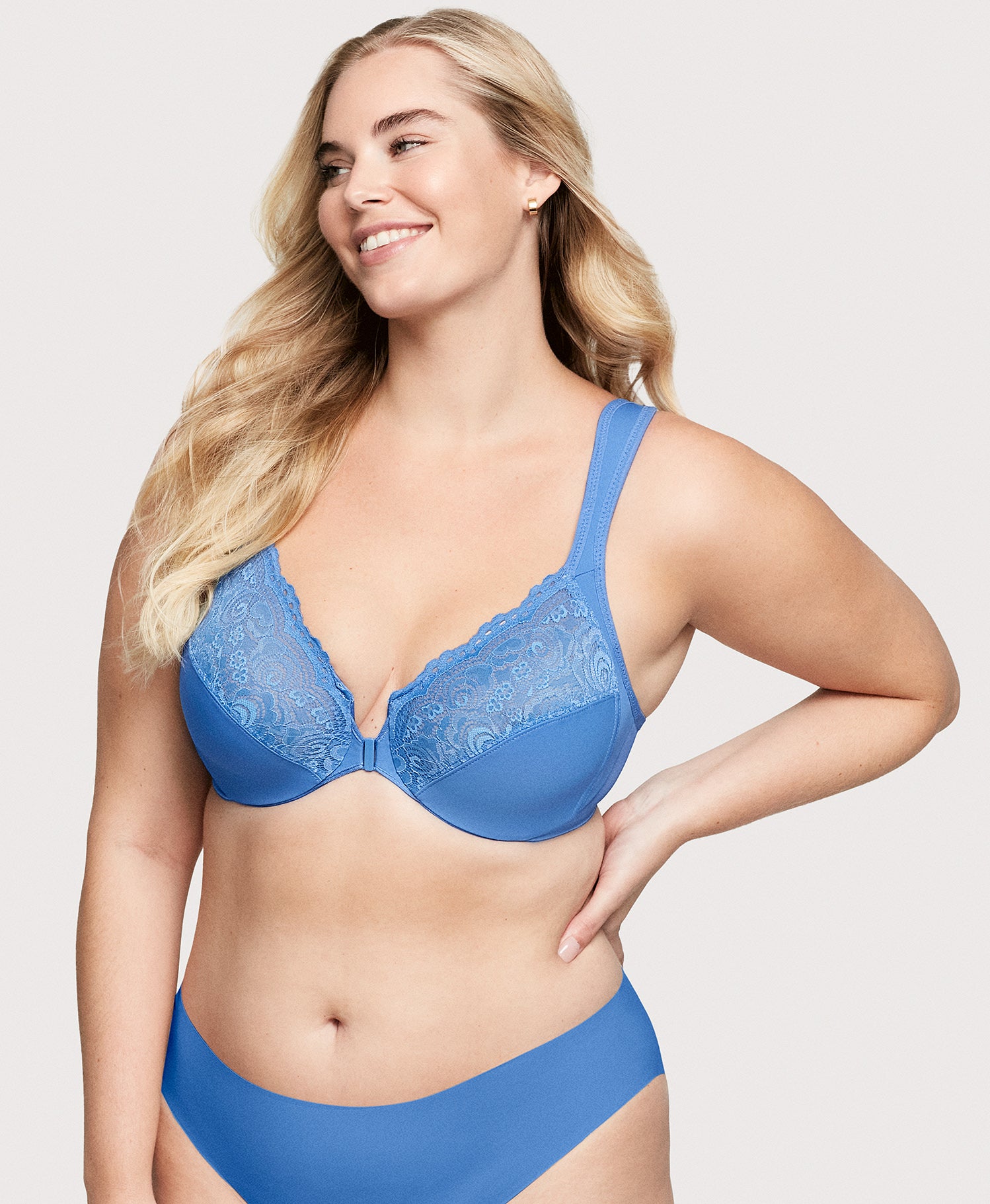 Front Closure WonderWire Bra Azure