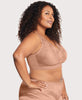 Bramour Lexington Lace Plunge Bralette Cappuccino