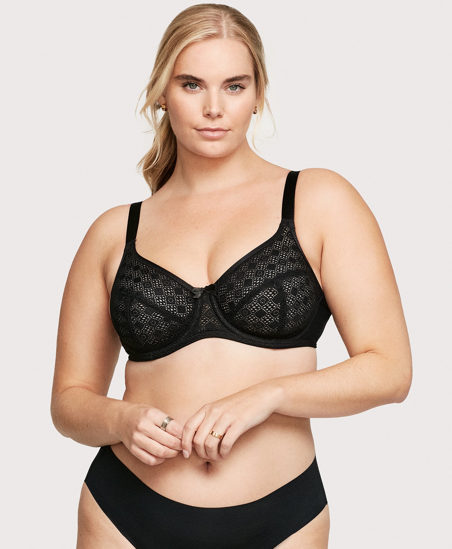 Women's Under-Wired Bra With Lace Front Design